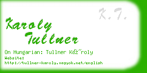 karoly tullner business card